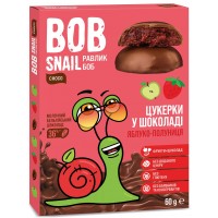 Цукерки в молочному шоколаді Bob Snail Яблучно-полуничні, 60 г 